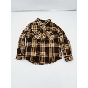 Eddie Bauer 4/5 Fleece Shirt Jacket Shacket Brown Bark